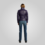 VICKY Leather Puffer Without Hood
