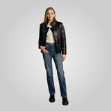 VICKY Leather Puffer Without Hood