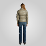 VICKY Leather Puffer Without Hood