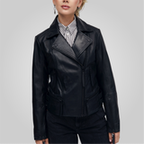 IRINA Oversized Leather Biker Jacket